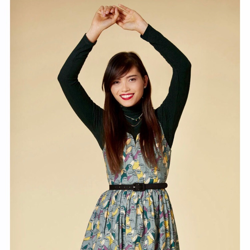 Modcloth mockingbird dress 4X NEW in bag